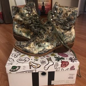 Free People lace up booties